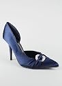 Satin Ribbon Twist Rhinestone Heel