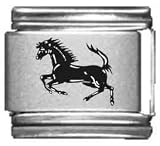 Clearly Charming Horse Galloping Laser Italian Charm