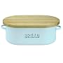 Typhoon Bread Bin With Wood Lid - Blue