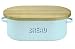 Typhoon Bread Bin With Wood Lid - Blue