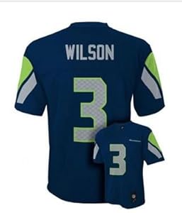 Russell Wilson #3 Seattle Seahawks NFL Youth Team Color Jersey (Youth Medium 10/12)