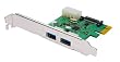 Transcend 2-Port USB 3.0 PCI-E Card, PCIe, 5000 Mbit/s, 69 mm, 80 mm, 47 g, CE, FCC, BSMI