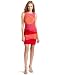 BCBGMAXAZRIA Women's Debra Colorblock Wrap Dress, Begonia Combo, Medium