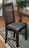 Slat Back Side Chair + Leather Seat Cushion
