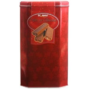 Loc Maria Crepes Enrobed with Belgian Chocolate Red Holiday Tin