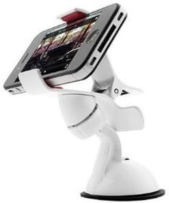 BoxCave Windshield Dashboard Universal Suction Clipper Car Holder/Mount For Samsung Galaxy Note 2/S4/S3/S2, iPhone 5 4S 4 3GS, HTC One (White)