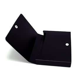 Black Poly Photo Box with Snap Button Lock, Storage for 72 4 x 6 Photos