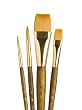 Princeton Brush Set Gold Taklon Wash 1/2, 1 Round 4, 8