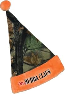 Trail Crest Camo Santa's Christmas Hat, Orange