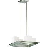 Forecast F188036 Mason 4 Light Single Tier Chandelier in Satin Nickel with Opal White Pillow glass