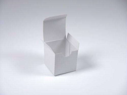 White 2" X 2" X 2" Glossy Wedding Favor Candy Gift Box - Pack of 50