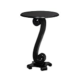 Carolina Cottage Antique Black Harmony Round Side Table