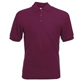 Pique Polo 65/35 T-Shirt von Fruit of the Loom S M L XL XXL XXXL verschiedene Farben S,Rot