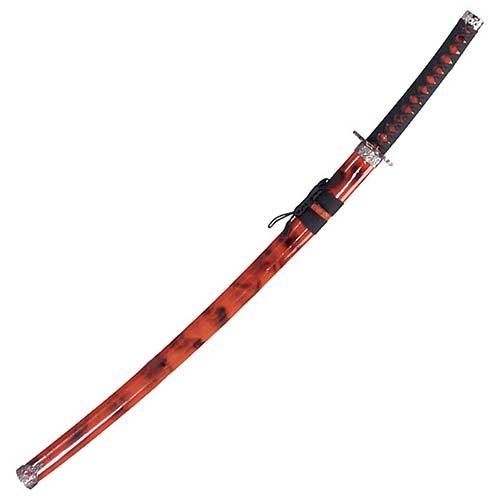 Decorative Katana Lacquered Burgundy
