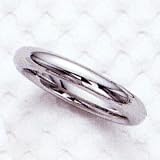 Ladies 3MM 14kt white gold wedding band
