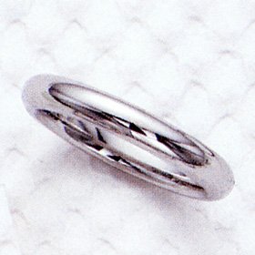 Ladies 3MM 14kt white gold wedding band
