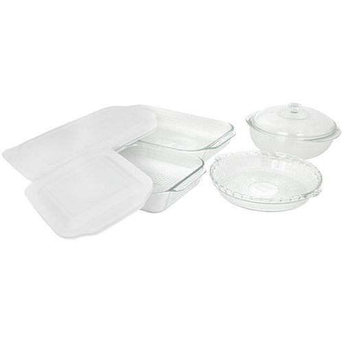 Pyrex 1051608 7-Piece Weave Bakeware Set