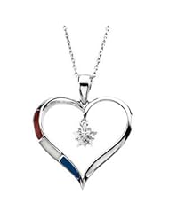 Sterling Silver Heart of Honor Pendant & 18 Inch Chain Jewelry