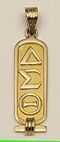 18k Gold Egyptian Cartouche with Greek symbols