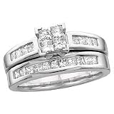 14kt. White Gold, 1/2 ct. tw. Diamond Wedding Set
