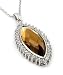 CZ Champagne Marquise Necklace With 16 Adjustable