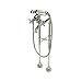 Rohl ACKIT7383X-STN Kit Arcana Floor Mounted Exposed Tub Filler Package with Cross Handles includes Ac7X and Za383, Satin Nickel