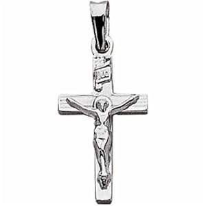 14Kt White Gold Pure Stylish Cross Pendant