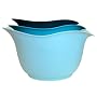 Architec NBS234B 2-Quart/3-Quart/4-Quart Preps Mixing Bowl Set, Blue, Set of 1-Each