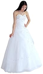 Strapless Lace-Up Beaded Organza Prom Dress 