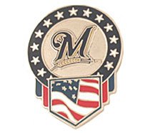 Baseball Pin - Milwaukee Brewers Flag Pin by Peter David