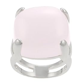 Sterling Silver and Rose Quartz Cocktail Ring
