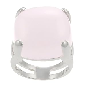 Sterling Silver and Rose Quartz Cocktail Ring