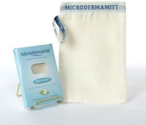 MicrodermaMitt® 100% Natural Exfoliating Body Mitt (3-Pack) -The Original - Best Dry Skin Treatment Exfoliating Tool Leaves Your Skin Smoother, More Radiant &amp; Healthier In Just Minutes