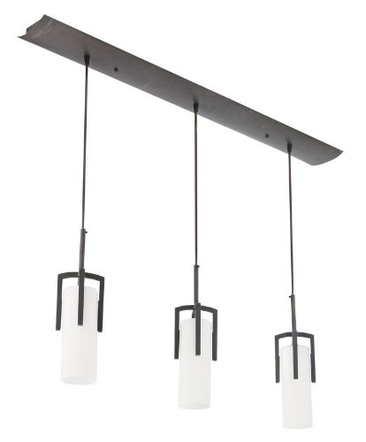 American Fluorescent REPB313RBEC Restoration Metal Frame Pendant, 3-Light, Linear, Oil Rubbed Bronze