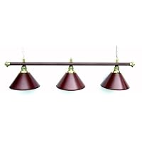 61 Metal Pool Table Light Billiard Lamp Burgundy and Brass