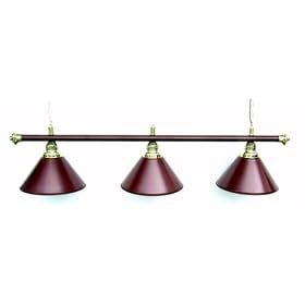 61 Metal Pool Table Light Billiard Lamp Burgundy and Brass
