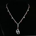 Oklahoma Sooners Crystal Bead Logo Necklace NCAA College Athletics