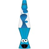 Lava Lite 2431 14.2-Inch, 20-Ounce Sesame Street Cookie Monster  Lava Lamp, Blue Wax/Clear Liquid/Cookie Monster Face on Blue Base
