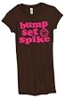Bump Set Spike Volleyball Juniors T-Shirt Blue or Brown