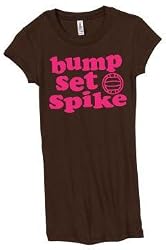 Bump Set Spike Volleyball Juniors T-Shirt Blue or Brown
