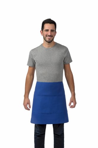Style A113 Professional Three Pocket Half Bistro Apron - Made in USA