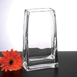 9 INCH RECTANGULAR CRYSTAL VASE