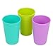 Re-Play Made in USA 10 Oz. Open Cups for Toddlers, Set of 3 - Reusable and Stackable Toddler Cups for Easy Storage - Dishwasher/Microwave Safe Kids Plastic Cups, 4.75