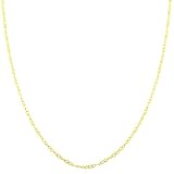18 Karat Yellow Gold over Sterling Silver 1-mm Twisted Curb Chain (20 Inch)