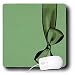 Jaclinart Girly Satin Bow Grunge Damask Fashion - Sage green faux satin bow on muted green grunge damask background - Mouse Pads