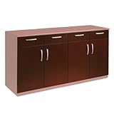 IMAGE OF Mayline VBCZDCRY - Wood Veneer Buffet Credenza Doors/Drawers, Sierra Cherry