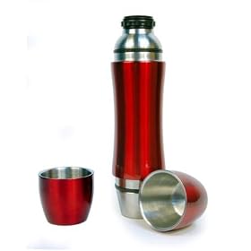Wave 2 in 1 Large Red Vacuum Insulated Flask