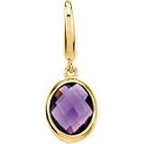 09.00X07.00 Mm 14K Yellow Gold Genuine Checkerboard Amethyst Charm