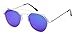 Tantino® Fashion Angled Flat Mirrored Lens Metal Sunglasses (Green, UV400)