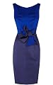 Colorblocked Stretch Satin Dress